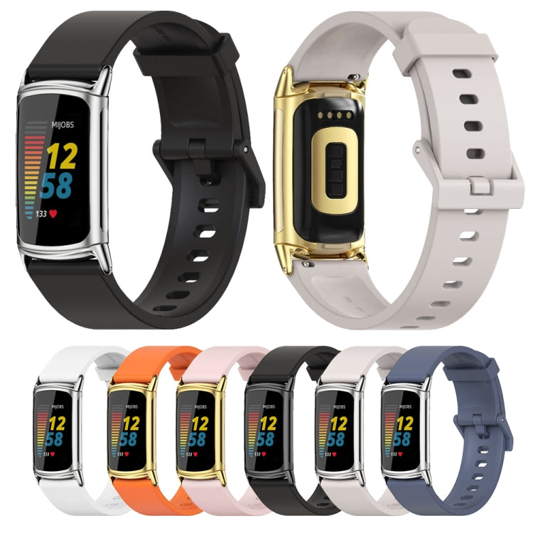 Mijobs Soft Silicone Watch Band, For Fitbit Charge5
