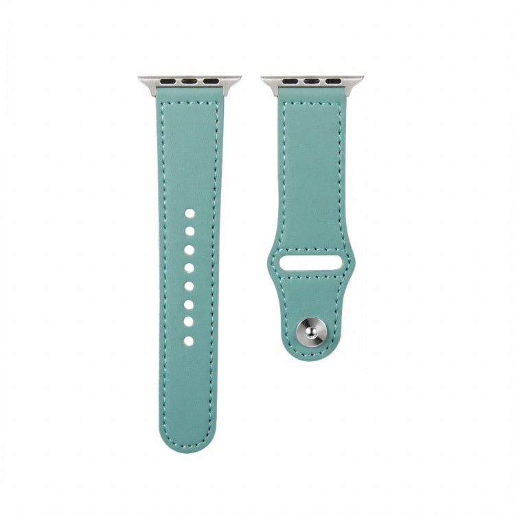 Nail Silver Buckle Leather Watch Band For Apple Watch Series, For Apple Watch Series 9&8&7 41mm / SE 3&SE 2&6&SE&5&4 40mm / 3&2&1 38mm, For Apple Watch Ultra 49mm&Watch Ultra 2 49mm / Series 9&8&7 45mm / SE 3&SE 2&6&SE&5&4 44mm                         ...