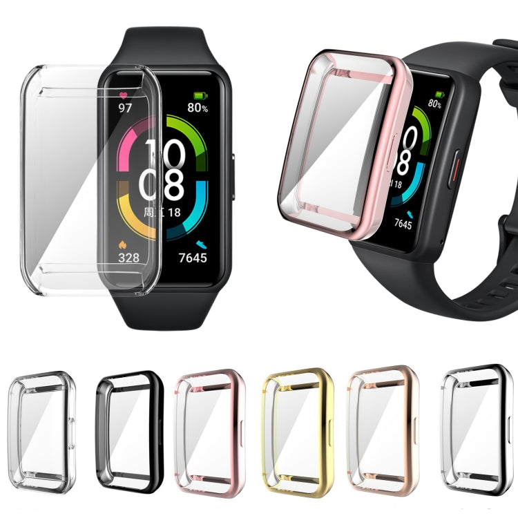 Full Coverage Electroplating TPU Watch Case, For Huawei Band 7