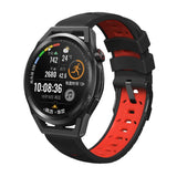 Trapezoidal Three-row Hole Silicone Watch Band, For Huawei Watch GT Runner