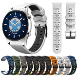 Trapezoidal Three-row Hole Silicone Watch Band, For Huawei Watch GT Runner