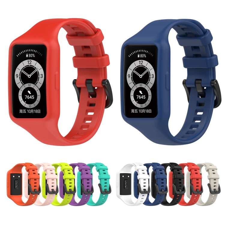 For Huawei Band 7 / 6 Pro / 6 / Honor Band 6 Universal Integrated Silicone Watch Band