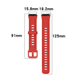 Metal Head Silicone Watch Band, For Huawei Band 7