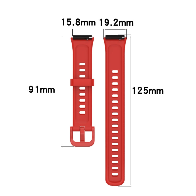 Metal Head Silicone Watch Band, For Huawei Band 7