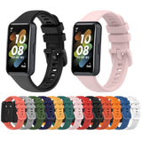 Metal Head Silicone Watch Band, For Huawei Band 7