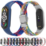 Adjustable Nylon Braided Integrated Watch Band, For Xiaomi Mi Band 7