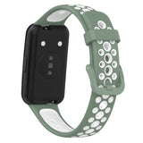Two-color Breathable Silicone Watch Band, For Huawei Band 7 / 7 NFC