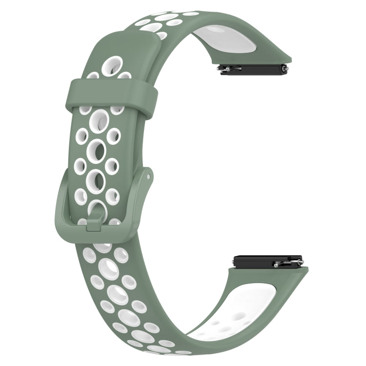 Two-color Breathable Silicone Watch Band, For Huawei Band 7 / 7 NFC