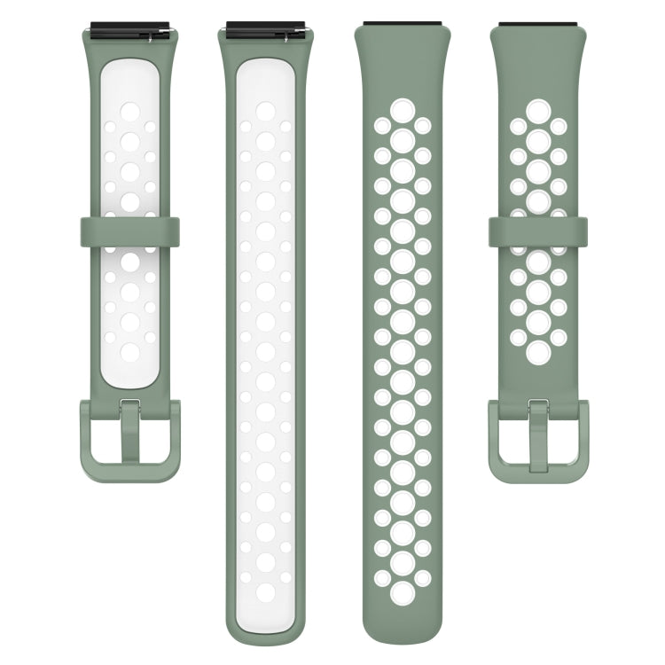 Two-color Breathable Silicone Watch Band, For Huawei Band 7 / 7 NFC