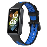 Two-color Breathable Silicone Watch Band, For Huawei Band 7 / 7 NFC