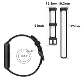Two-color Breathable Silicone Watch Band, For Huawei Band 7 / 7 NFC