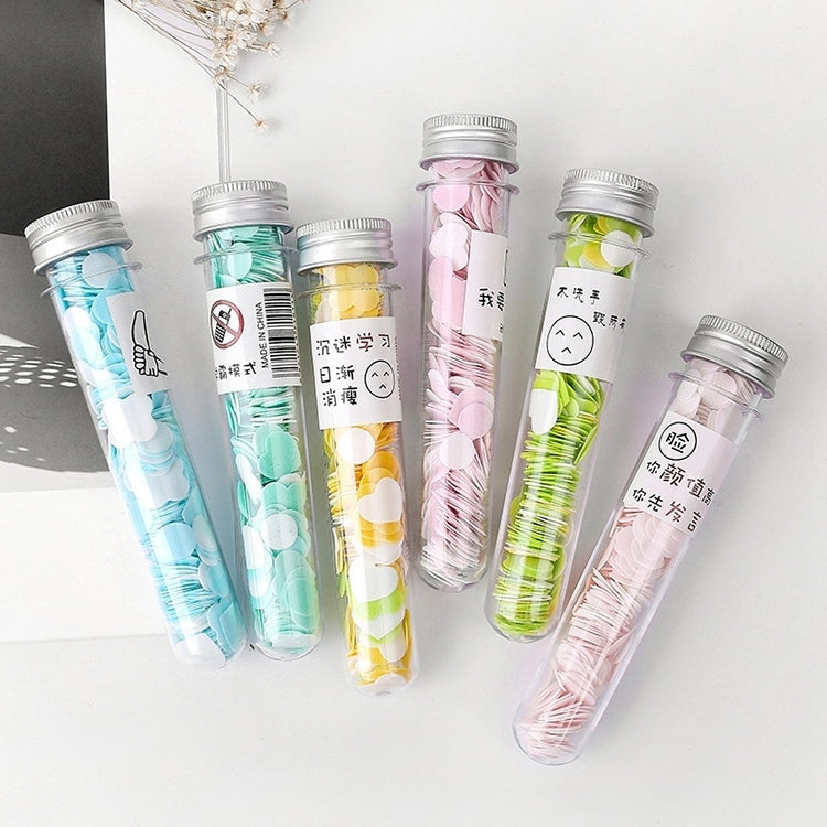 10pcs Disposable Portable Travel Tube Shape Boxed Confetti Soap Mini Soap Plate, Emoji Series, Animal Series, Succulent Series, Fruit Series, Words Series, Constellation Series, Cherry Blossom Series, Pig Baby Series Words Series Words Series