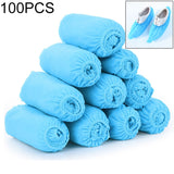 100 PCS 400g Disposable Shoe Covers Indoor Cleaning Floor Thicken Non-Woven Fabric Overshoes, Fabric Overshoes Fabric Overshoes Baby Blue
