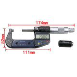Electronic Digital Micrometer (resolution 0.001mm), 25-50mm, 50-75mm, 75-100mm