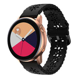 Plum Blossom Hollowed Silicone Watch Band, For Samsung Galaxy Watch4 20mm, For Huawei Watch GT 3 Pro 22mm