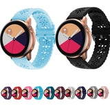 Plum Blossom Hollowed Silicone Watch Band, For Samsung Galaxy Watch4 20mm, For Huawei Watch GT 3 Pro 22mm