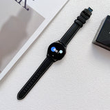 Butterfly Buckle Stitching Genuine Leather Watch Band, For Samsung Galaxy Watch4 20mm, For Huawei Watch GT 3 Pro 22mm