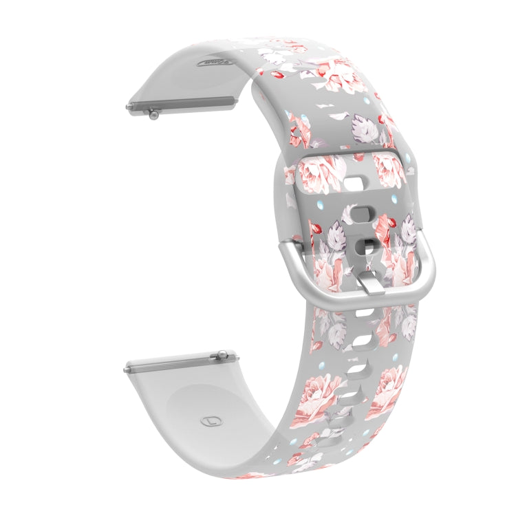 Transparent Printed TPU Silicone Watch Band, For Samsung Galaxy Watch4 20mm, For Huawei Watch GT 3 Pro 22mm