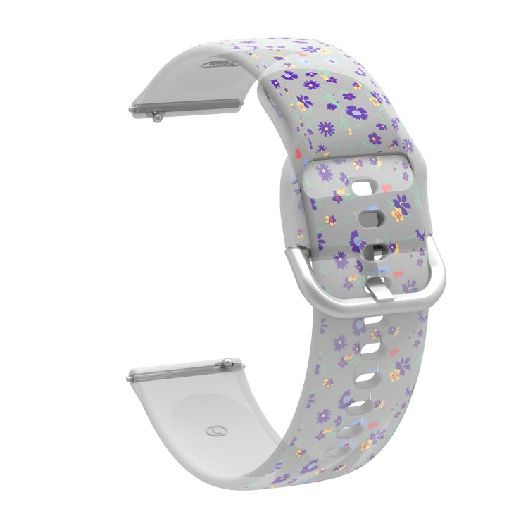 Transparent Printed TPU Silicone Watch Band, For Samsung Galaxy Watch4 20mm, For Huawei Watch GT 3 Pro 22mm