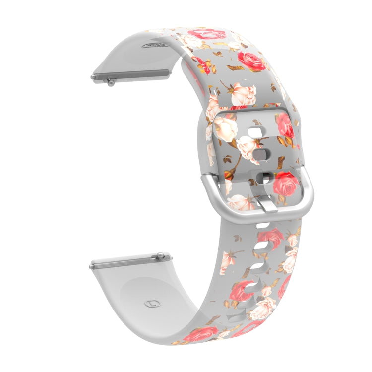 Transparent Printed TPU Silicone Watch Band, For Samsung Galaxy Watch4 20mm, For Huawei Watch GT 3 Pro 22mm