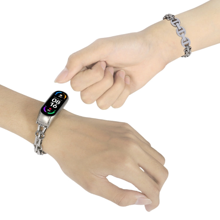 Metal Chain Stainless Steel Watch Band, For Xiaomi Mi Band 4 / 3, For Xiaomi Mi Band 6 / 5, For Xiaomi Mi Band 7