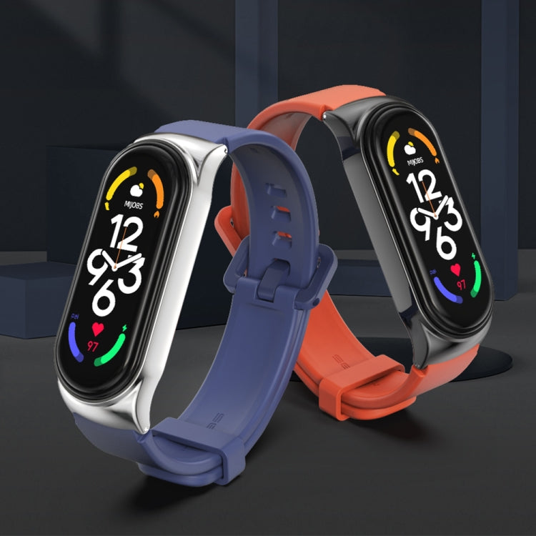 MIJOBS CS Metal Case + Silicone Watch Band, For Xiaomi Mi Band 7 / 7 NFC