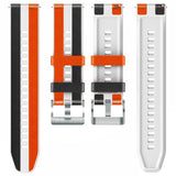 22mm Silicone + Leather Tri-color Watch Band, For Huawei Watch GT 3 Pro