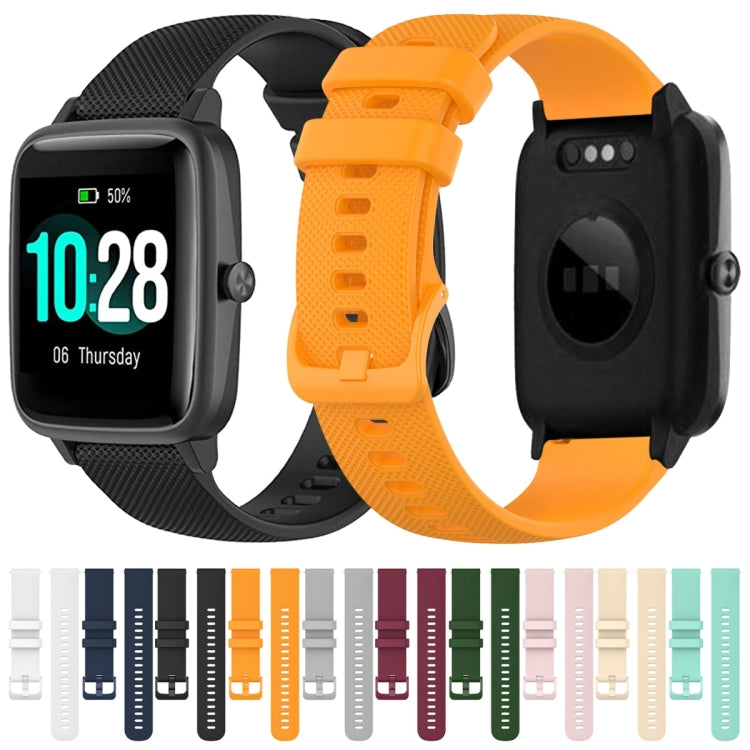 19mm Silicone Plaid Watch Band, For ID205 / Willful SW021