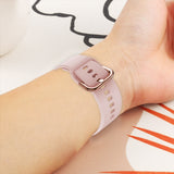 19mm Electroplating Buckle Silicone Watch Band, For ID205 / Willful SW021