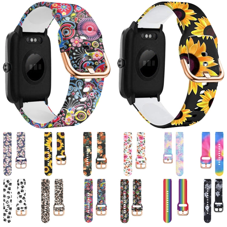 19mm Silicone Printing Watch Band, For ID205 / Willful SW021