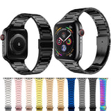 Small Waist Stainless Steel Watch Band For Apple Watch Series, 7 41mm / 6&SE&5&4 40mm / 3&2&1 38mm, 7 45mm / 6&SE&5&4 44mm / 3&2&1 42mm
