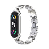 MIJOBS Bone Chain Double Hole Metal Watch Band, For Xiaomi Mi Band 5 / 6