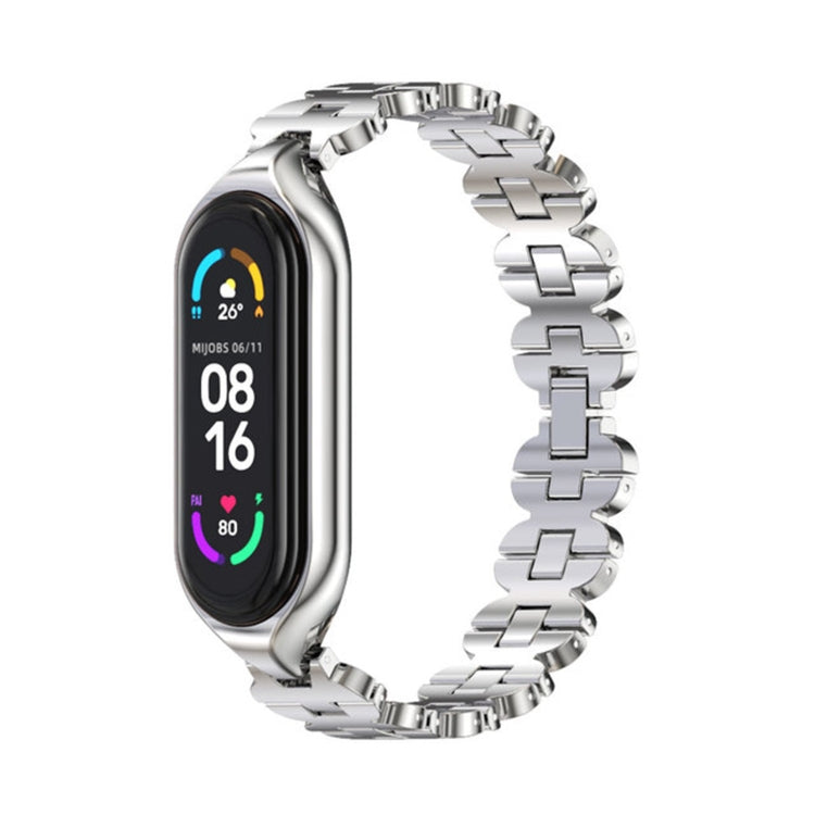 MIJOBS Bone Chain Double Hole Metal Watch Band, For Xiaomi Mi Band 5 / 6