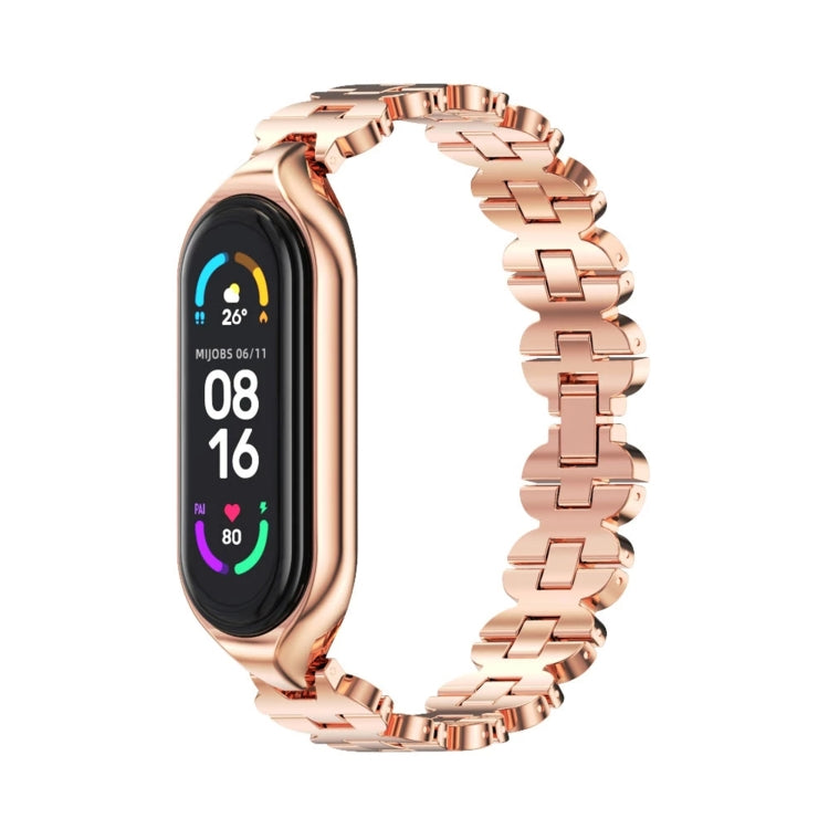 MIJOBS Bone Chain Double Hole Metal Watch Band, For Xiaomi Mi Band 5 / 6