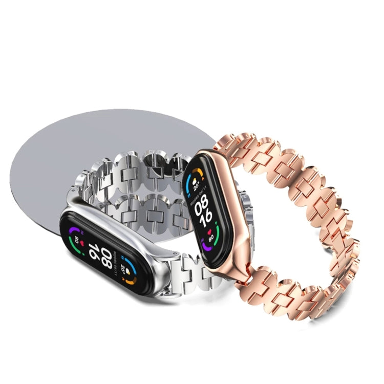 MIJOBS Bone Chain Double Hole Metal Watch Band, For Xiaomi Mi Band 5 / 6