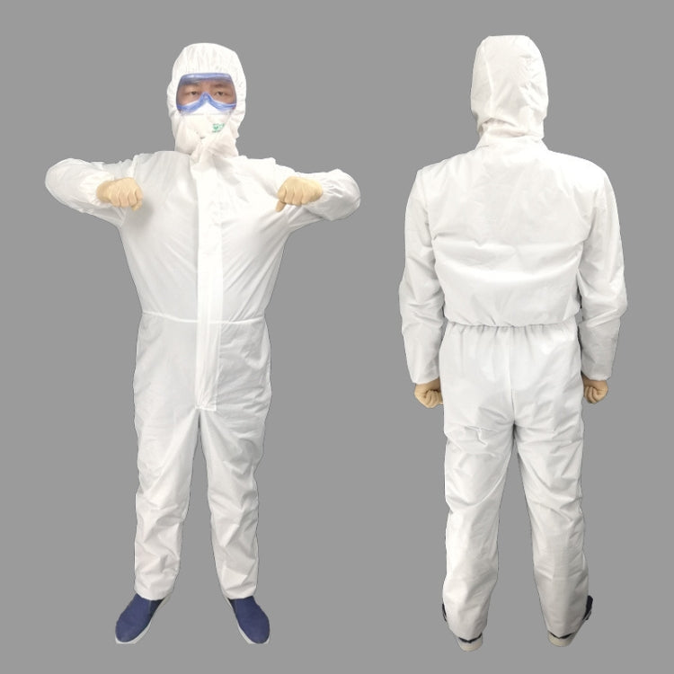 Waterproof Disposable SF Non-woven Breathable Film Siamese Isolation Suit Safely Clothes, 155cm / XS, 160cm / S, 165cm / M, 170cm / L, 175cm / XL, 180cm / XXL, 185cm / XXXL, 190cm / XXXXL