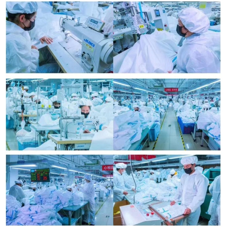 Waterproof Disposable SF Non-woven Breathable Film Siamese Isolation Suit Safely Clothes, 155cm / XS, 160cm / S, 165cm / M, 170cm / L, 175cm / XL, 180cm / XXL, 185cm / XXXL, 190cm / XXXXL