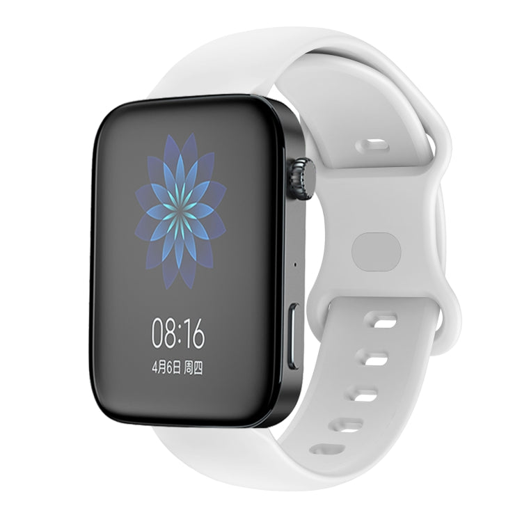 Butterfly Buckle Silicone Watch Band, For Xiaomi Mi Watch 18mm