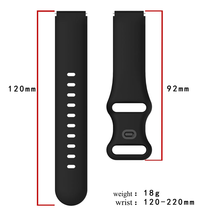 Butterfly Buckle Silicone Watch Band, For Xiaomi Mi Watch 18mm