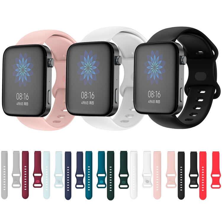 Butterfly Buckle Silicone Watch Band, For Xiaomi Mi Watch 18mm