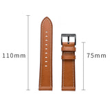 First Layer Leather Sewing Thread Watch Band 20mm / 22mm, For Huawei Watch GT3 Pro 43mm / 46mm