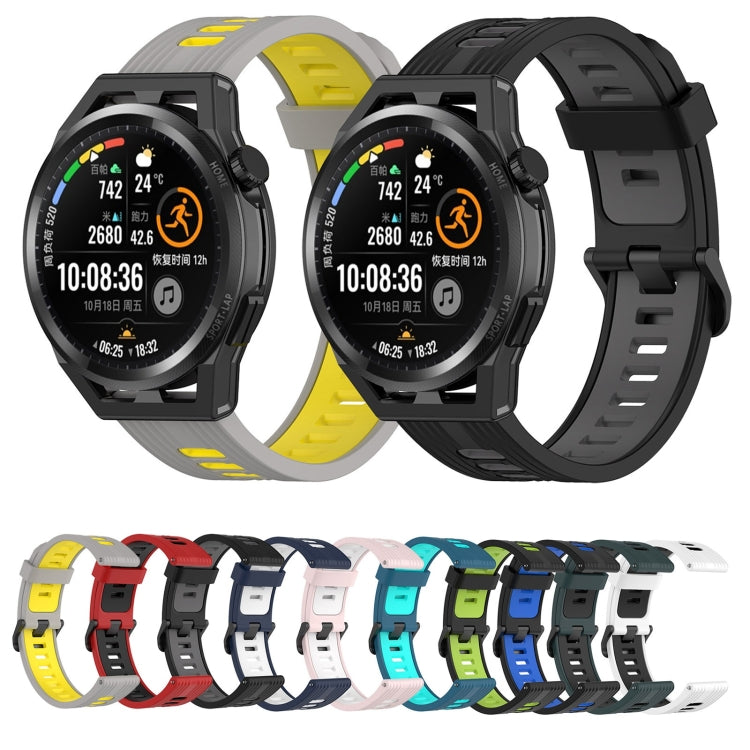 22mm Stripe Two-color Silicone Watch Band, For Honor Watch GS 3