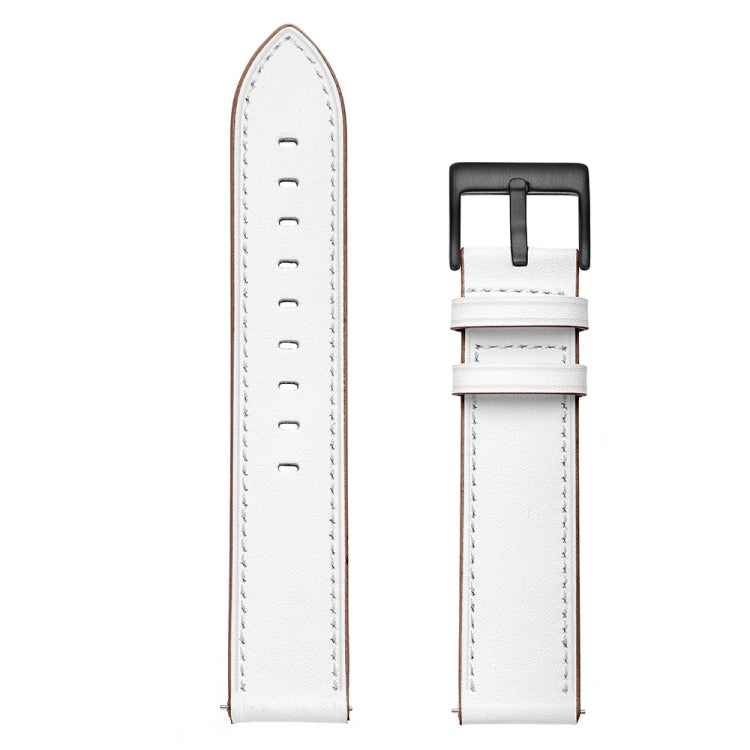 22mm Cowhide Leather Sewing Thread Watch Band, For Honor Watch GS 3