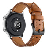 22mm Cowhide Leather Sewing Thread Watch Band, For Honor Watch GS 3