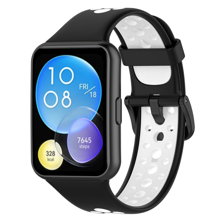For Huawei Watch Fit 2 Two-Color Breathable Silicone Watch Band