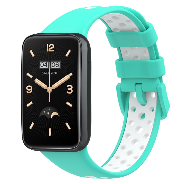 For Xiaomi Mi Band 7 Pro Two-Color Breathable Silicone Watch Band