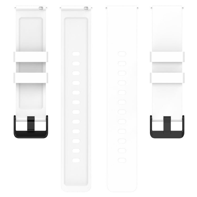 20mm Step Silicone Strap Stainless Steel Black Buckle, For Amazfit Bip 3