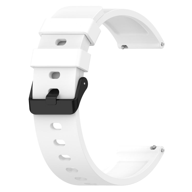 20mm Step Silicone Strap Stainless Steel Black Buckle, For Amazfit Bip 3