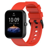 20mm Step Silicone Strap Stainless Steel Black Buckle, For Amazfit Bip 3