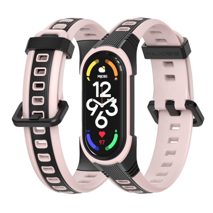 MIJOBS Unibody Two-color Silicone Watch Band, For Xiaomi Mi Band 7 / 7 NFC